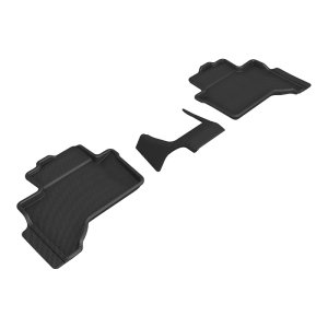 Toyota Land Cruiser Floor Mat Set - Rear - 3D MAXpider - Kagu - Black - 2024+